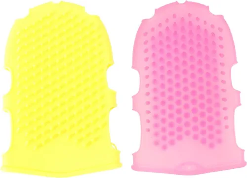 FOMIYES 2 unids cepillo de guante de baño cuerpo de silicona exfoliante masajeador de mano guantes de ducha exfoliante guante de ducha exfoliante