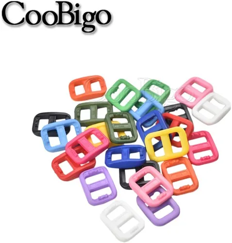 Miniatura 6 de CooBigo Webbing Plastic Slider Tri-Glide Adjust Buckles for Cat Dog Collar Backpack Straps
