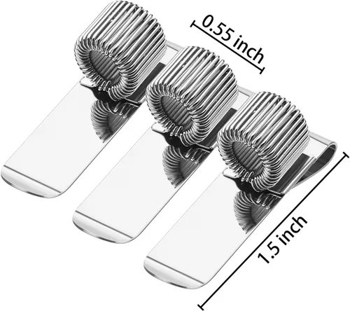Miniatura 2 de Outus 12 soportes para bolígrafos para portapapeles de metal con bucles de resorte ajustables, organizador de clip de acero al manganeso