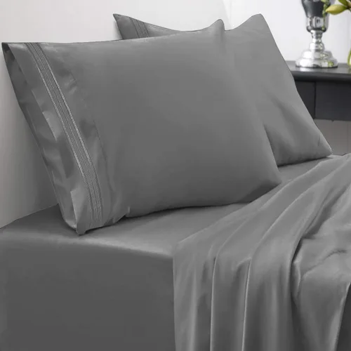 Miniatura 27 de Sweet Home Collection Juego de sábanas de 1800 hilos, sábanas de microfibra cepillada suave de calidad egipcia, juego de ropa de cama de lujo