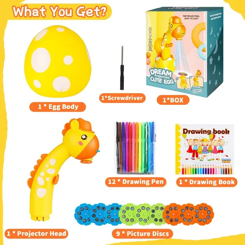 Miniatura 7 de KETIEE Proyector de Dibujo para Niños, Juguete con Proyector para Trazar y Dibujar con Luz y Música, Proyector Inteligente para Bocetos para Niños