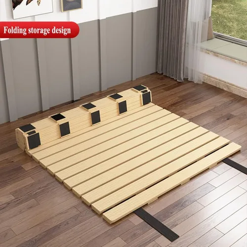 Miniatura 6 de Tabla de cama plegable, Tatami Bedstead de madera maciza a prueba de humedad, marco de tablón plegable y transpirable (tamaño : 23.6 x 74.8 in)