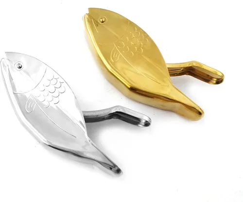 Miniatura 4 de Exprimidor de limón en forma de pescado, exprimidor manual de limón de acero inoxidable, cítricos de lima portátil, jugo de prensa manual resistente