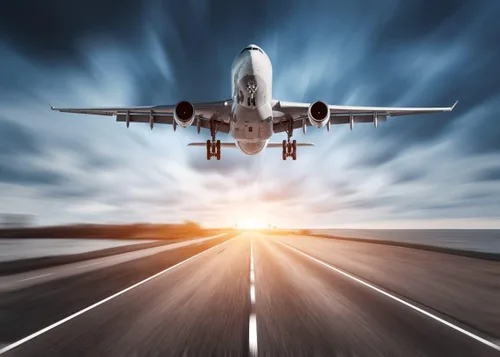 BELECO Telón de fondo de avión de 5 x 3 pies, tela para aterrizaje de avión, despegue, pista de aterrizaje, aeropuerto, pista de aterrizaje, fondo