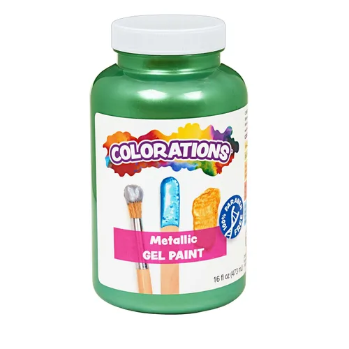 Miniatura 14 de Colorations Pinturas de Témpera en Gel Metálicas, 16 oz, 8 Colores, Pintura No Tóxica, Pintura para Manualidades, Pintura para Niños, Pintura
