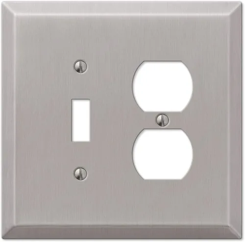 Miniatura 5 de Colester Direct - Placa de pared de níquel satinado para interruptor de pared, cubierta de tomacorriente GFI, acabado mate de níquel satinado