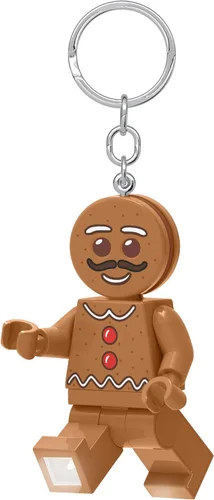 Miniatura 8 de LEGO Minifigures - Figura grande de 3 pulgadas de alto, llavero de luz - Hombre de jengibre (KE182H), Marrón