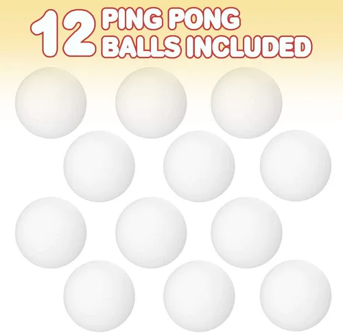 Miniatura 2 de ArtCreativity Paquete de 12 bolas de ping pong blancas de 1.5 pulgadas para juego de peces dorados, pelota de cerveza de Navidad, divertidos