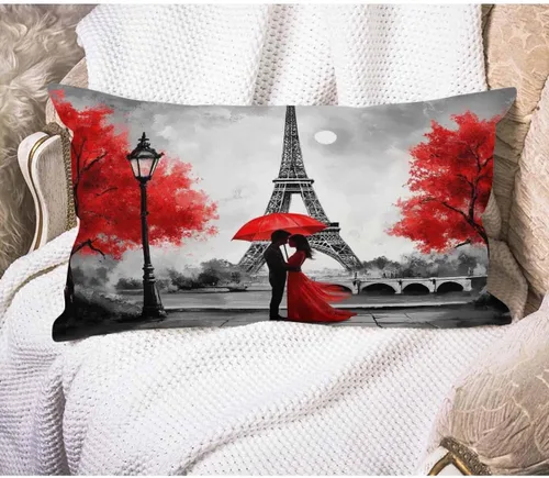 Miniatura 15 de EKOBLA Fundas de almohada decorativas de lino con textura retro abstracta, azul, cian, rojo, amarillo, para cama, sofá, rectangular, rectangular, 12