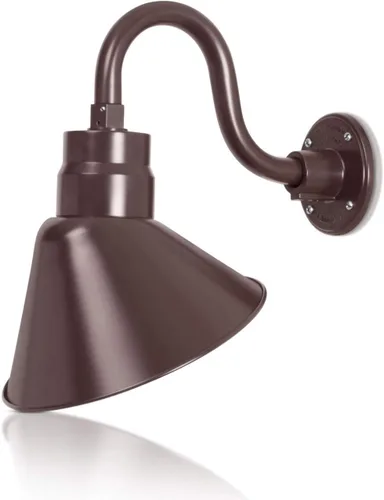 Miniatura 21 de Lámpara de señal de cuello de cisne con pantalla angular negra satinada de 10 pulgadas con brazo de extensión largo de 22 pulgadas, aplique de pared