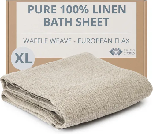 Miniatura 11 de Pure Linen - Juego de 2 toallas de baño pequeñas de 20 x 40 pulgadas de secado rápido para pieles sensibles, toallas finas para baño, toalla ligera