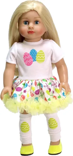 Miniatura 7 de American Fashion World Conjunto de chaleco y pantalones de conejo para muñecas de 14 pulgadas 3 piezas Calidad premium y diseño moderno Ropa