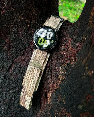 Miniatura 2 de Correa de reloj de nailon de liberación rápida de 0.78 pulgadas y 0.86 pulgadas, correa militar de camuflaje Sandstorm compatible con relojes
