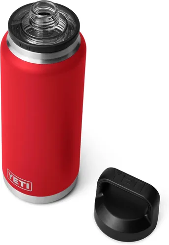 Miniatura 3 de YETI Rambler - Botella de 36 onzas, aislada al vacío, a prueba de fugas, de acero inoxidable con tapón para sorbos Aislamiento al vacío Rojo