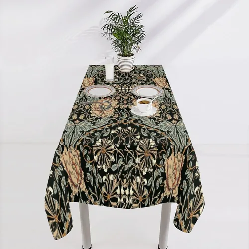 Miniatura 216 de Mantel Floral Retro de Pájaros, Diseño Original Bohemio William Morris Estampado Cubierta de Mesa para Hogar Picnic Fiesta Comedor Cocina William