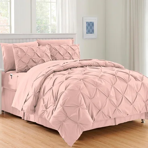 Miniatura 21 de Elegant Comfort Juego de edredón de 6 piezas de lujo, más suave y acogedor, juego completo suave y sedoso que incluye juego de sábanas con bolsillos