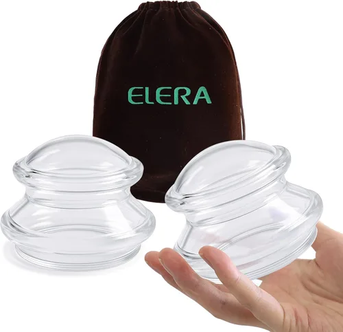 Miniatura 10 de ELERA Terapia de ventosas de silicona en tamaño L, herramientas de tazas de masaje profesionales chinas, taza de silicona para aliviar el dolor