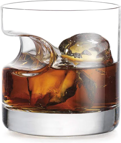 Miniatura 6 de Godinger Regalos para hombres, Vaso de whisky para cigarro, Vasos de whisky Old Fashioned con reposo de cigarro con hendidura, Regalos para papá