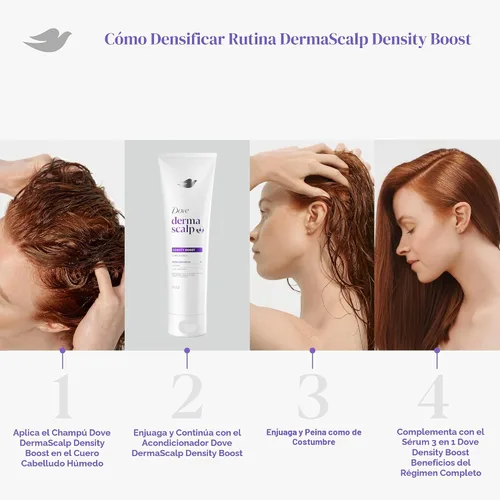 Miniatura 9 de Dove Derma Scalp - Acondicionador de densidad de 1 unidad con suero laminar, glicerina y zinc + péptidos para pérdida y rotura del cabello, 9 onzas