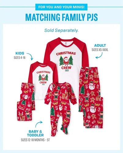 Miniatura 49 de The Children's Place - Pijama familiar de una pieza a juego para niños y bebés, pijamas de esqueleto de Halloween, forro polar