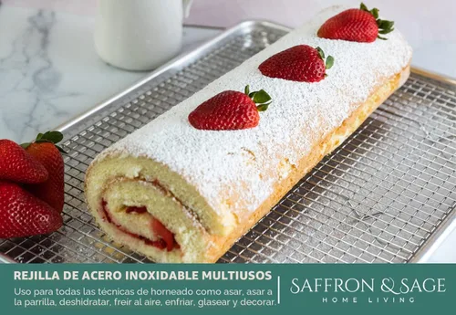 Miniatura 5 de Bandeja y estante para galletas de calidad comercial, bandeja de aluminio para hornear y estante de enfriamiento de acero inoxidable de 13 x 18