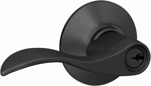 Miniatura 2 de SCHLAGE - Manija de puerta Accent con cerradura que se abre con llave en negro mate - F51A ACC 622