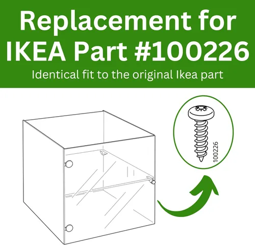 Miniatura 2 de Spare Hardware Parts Repuesto para tornillo de muebles IKEA TRX plano para aglomerado - Parte #100226 Tornillo de aglomerado M5.0-2.2×20 Rosca