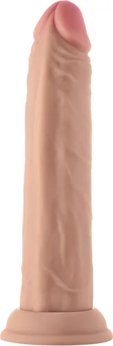 Miniatura 10 de Model J - Consolador realista recto para penetración profunda, juguete sexual de silicona líquida de doble densidad para mujeres y hombres