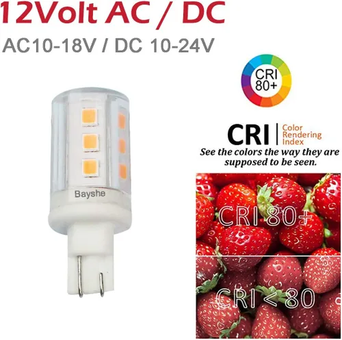 Miniatura 4 de BAYSHE Bombillas LED con base de cuña T10 de 12 V, 3 W, Malibú, camino, jardín, 921, 922, 912, 194, 168, T10, caravana, remolque, autocaravana