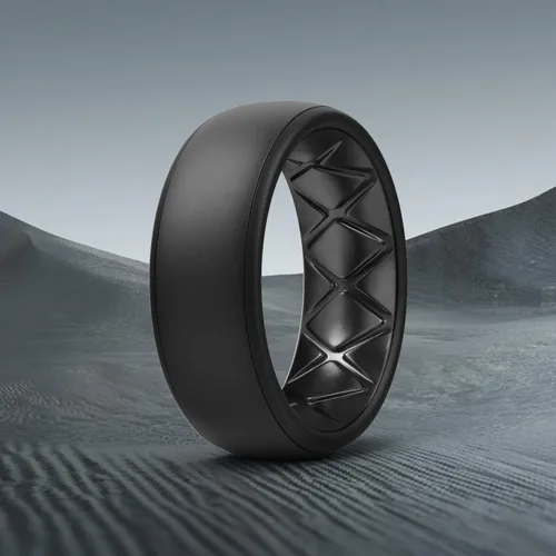 Miniatura 3 de Egnaro Anillos de boda de silicona para hombre: 1/4/6/7 Multipack de anillos de boda de goma con arco interior Diseño ergonómico transpirable