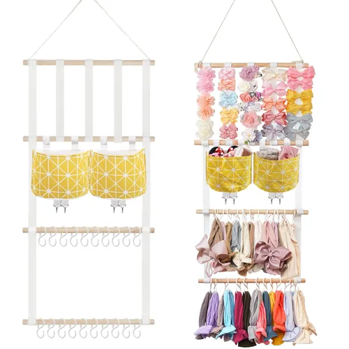 Miniatura 7 de kangaroo Soporte para Diademas Organizador de Lazos para el Cabello para Niñas Bebés Gran Capacidad Soporte de Lazos Accesorios para el Cabello