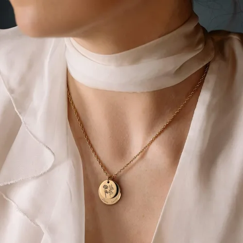 Miniatura 11 de Gifts for Women – Personalized Necklace with Birth Flower & Name Christmas Jewelry Gift for Mom, Wife, Daughter, Sister, Best Friend，Girls