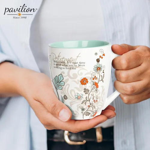 Miniatura 7 de Tazas de café Pavilion - Taza de jubilación "Mark My Words" con diseño de texto "Retirement, It's Your Time To Enjoy" - Taza de café de cerámica