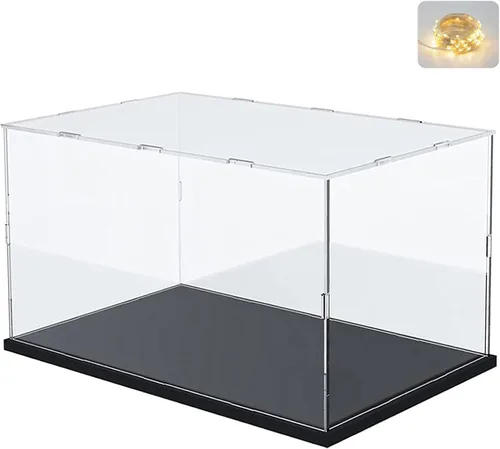 Miniatura 23 de Vitrina de acrílico transparente engrosada para coleccionables Lego 75325, caja transparente de autoensamblaje, gran protección antipolvo con base