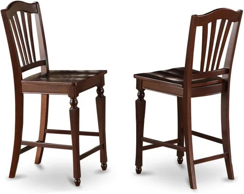 Miniatura 5 de East West Furniture YACH3-BLK-C - Juego de mesa de comedor de 3 piezas de altura para mostrador de cocina contiene una mesa de comedor rectangular