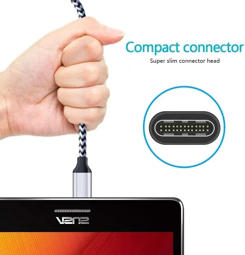 Miniatura 3 de Cable de carga para Galaxy S26 C de carga rápida, paquete de 5 cables de automóvil USB C de 6 pies para Android, compatible con Samsung Galaxy S26