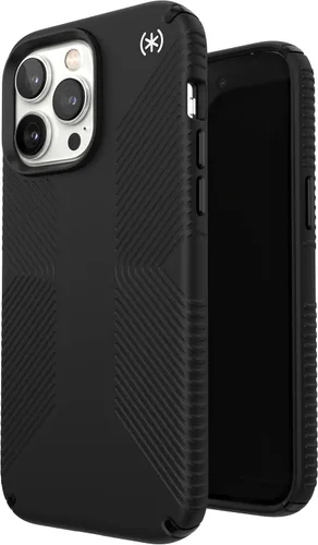 Speck Presidio2 Grip - Funda antideslizante para iPhone 14 Pro Max (Negro/Negro/Blanco)