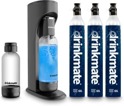 Miniatura 10 de Drinkmate OmniFizz Máquina de Agua con Gas y Refrescos, Carbonata Cualquier Bebida, PAQUETE DEFINITIVO - Incluye tres Cilindros de CO2 de 60L, Dos
