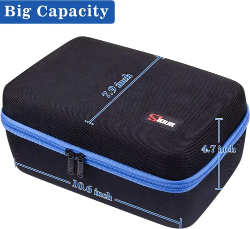Miniatura 3 de SIQUK Estuche de Almacenamiento de Dados de Gran Capacidad Caja de Dados con Bandeja Ranurada Extraíble Doble y Asa, Organizador Soporte de Dados