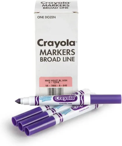 Miniatura 8 de 12 marcadores de punta gruesa lavables Crayola, Negro