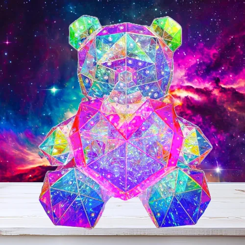 Miniatura 12 de Luz Nocturna LED de Conejo Holográfico de In His Name, Lámpara Arcoíris de Pascua para Conejito, Luz de Mesita de Noche para Niños, Decoración
