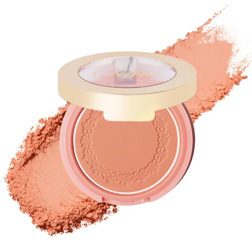Miniatura 21 de Oulac Polvo de maquillaje de rubor marrón ciruela, mezcla de rubor en crema de color rico, piel bronceada mate natural, vegano y libre de crueldad