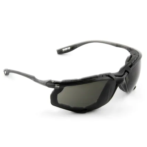 Miniatura 2 de 3M Gafas de seguridad, Virtua CCS, ANSI Z87, antiempañamiento, lentes con espejo, armazón azul, sistema de control de tapones de oído con cable