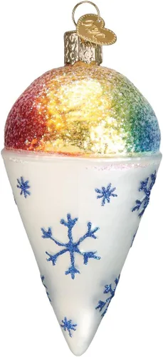 Miniatura 8 de Old World Christmas - Adorno de cono de helado de vidrio soplado para árbol de Navidad, decoración festiva hecha a mano, colección de helados