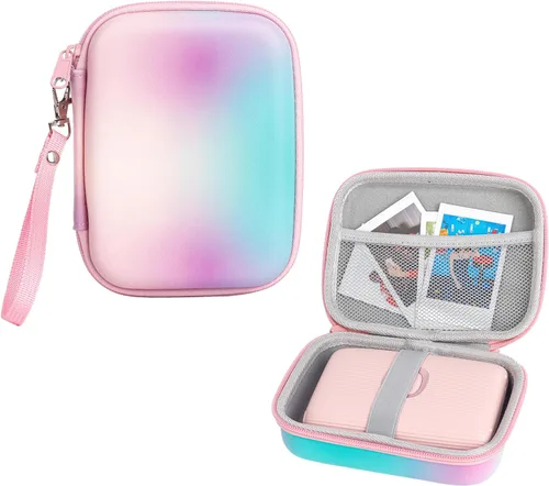 MUZIRI KINOKOO Funda rígida de EVA compatible con Fuji Instax Mini EVO Camera Mini Link 2/Mini EVO Bolsa para impresora fotográfica con correa para