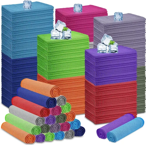 Miniatura 13 de MENOLY Paquete de 120 toallas refrescantes para el cuello, toalla de microfibra suave para entrenamiento, para deportes, gimnasio, yoga, campamento