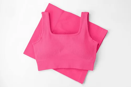 Miniatura 5 de QINSEN Conjuntos de entrenamiento para mujer, 2 piezas, sin costuras, camiseta acanalada sin mangas, pantalones cortos de cintura alta, atuendo