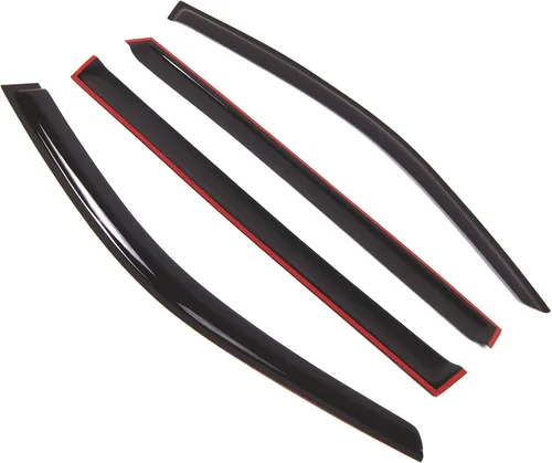 Miniatura 2 de Visera de ventana compatible con Mercedes GL450 GL500 2013-2015, DGWV2-730 Deflector de montaje exterior, protector de lluvia, humo oscuro, juego