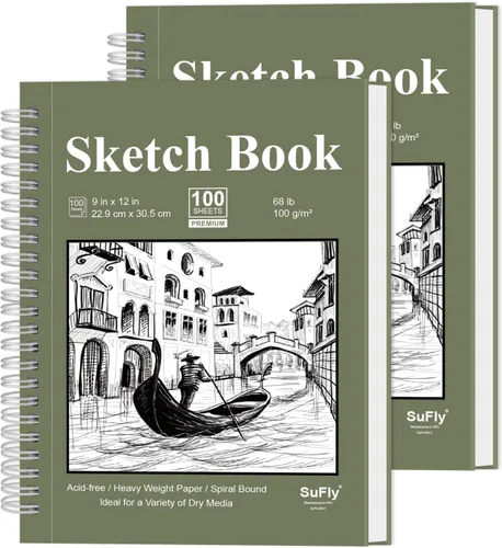 Miniatura 9 de Cuaderno de bocetos para niños, pequeño cuaderno de bocetos, cuaderno de bocetos de 5.5 x 8.5, paquete de 1 (68lb/100gsm), 100 hojas de bloc