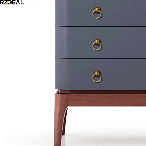 Miniatura 9 de RZDEAL Paquete de 4 Tiradores de Gabinete de Latón Antiguo Sólido con Anillo, Tiradores de Cajón Estilo Vintage, Manijas de Gabinete de Cocina